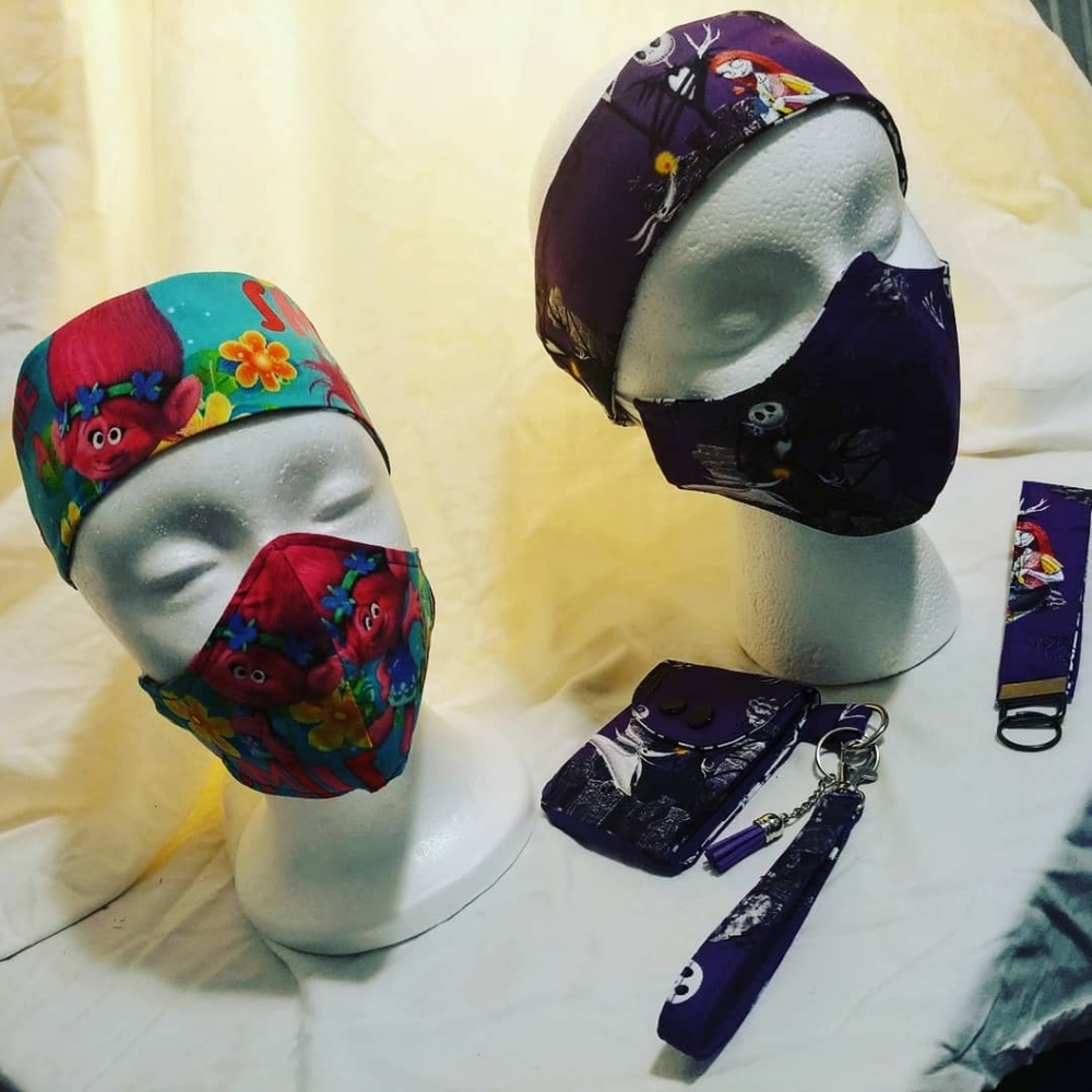 Wristlet mini wallets 16 keyfobs6 headbands6 mask6